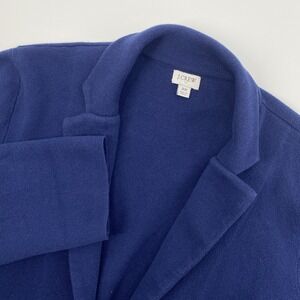J Crew Schoolboy Sweater Womens XXL Blue Blazer Cardigan Knit Preppy Ivy Casual